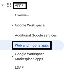 Google - Adicionar app da web
