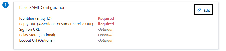 Entra ID - Editar configuração básica de SAML