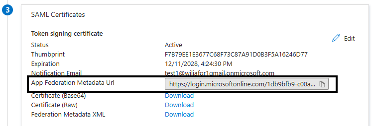 Entra ID - URL de metadados