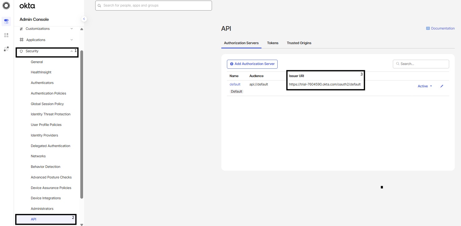 Okta - Emissor do Authorization Server
