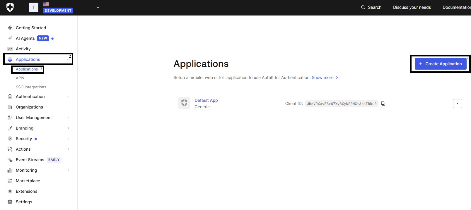 Auth0 - Criar aplicativo