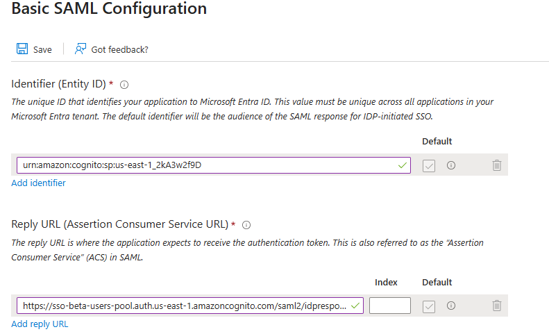 Entra ID - Configuração básica de SAML
