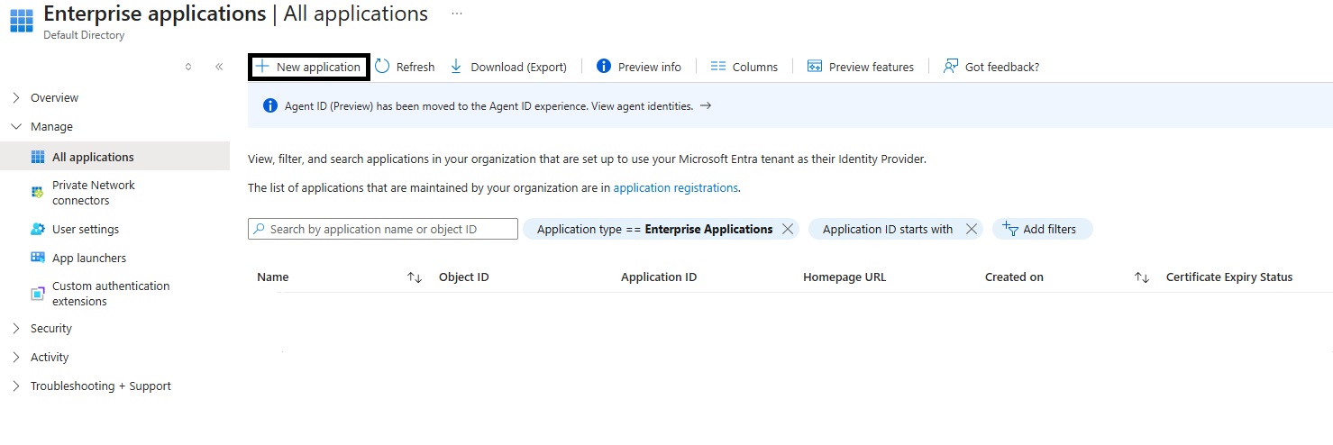 Entra ID - Criar integração de aplicativo