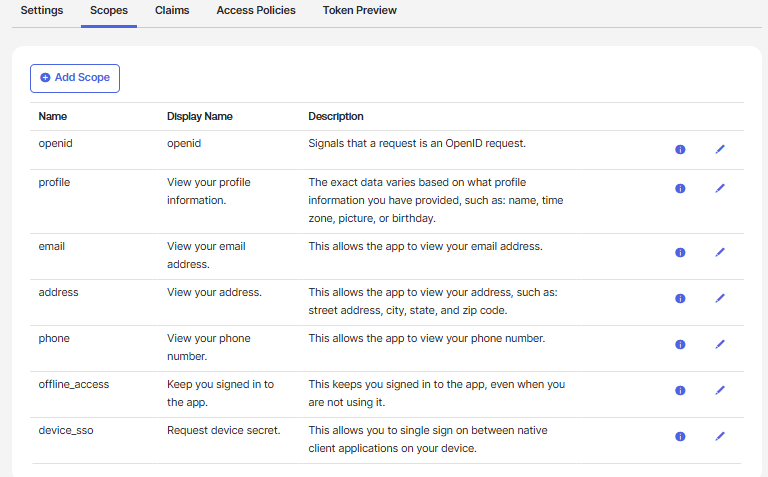 Okta - Adicionar escopo de grupos